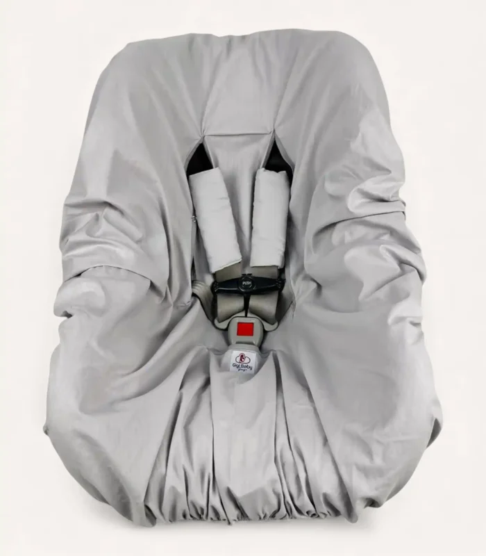 Gri puset kılıfı ve kemer kılıfı setinin ürün görseli.