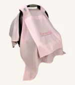 Pembe Tek Kat Müslin Kapaklı Puset Örtüsü