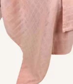 Pudra tek kat müslin kumaştan, fırfırsız, kapaklı ve tül pencereli, kişiselleştirilebilir puset örtüsü.