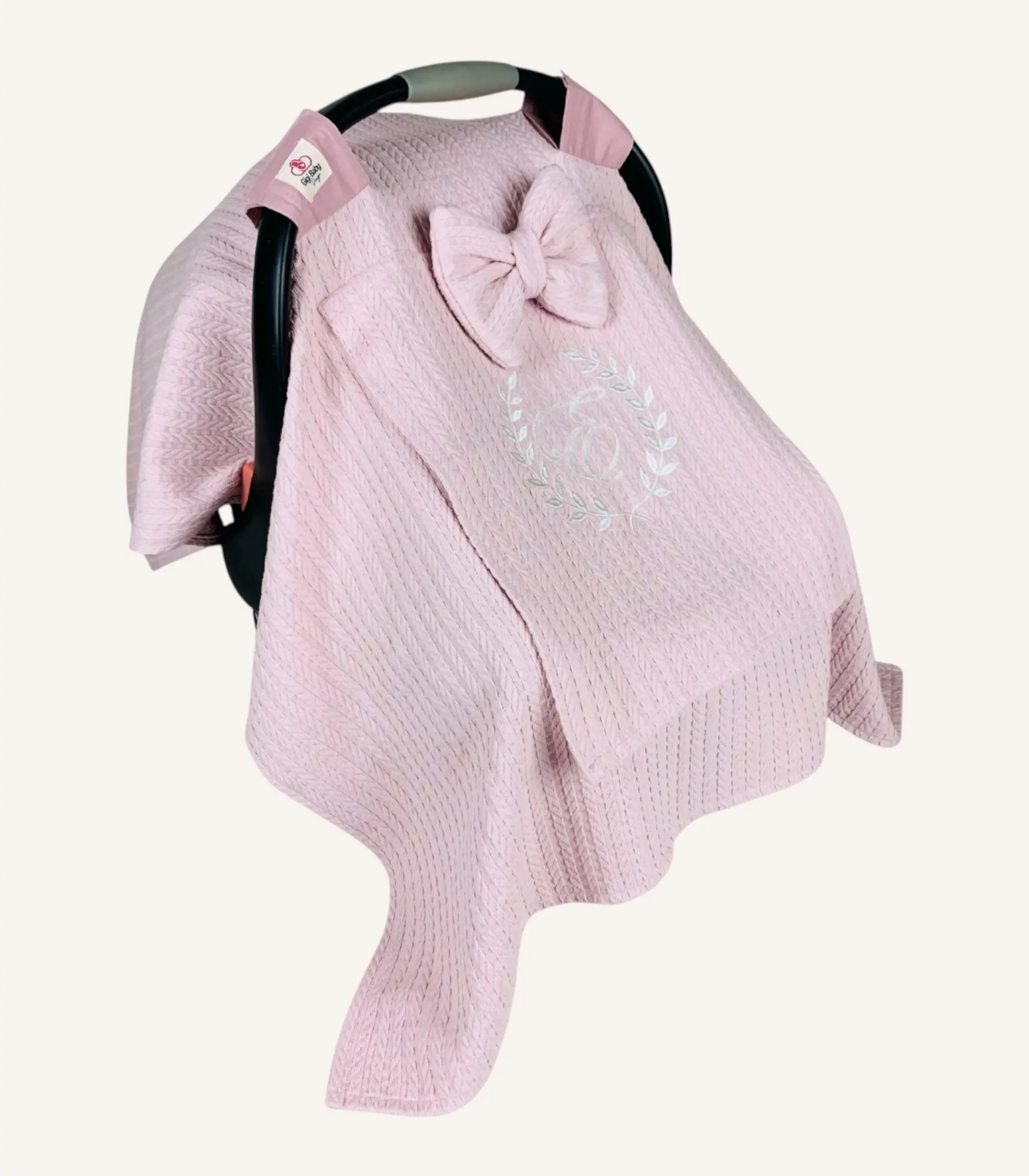 pudra-orgu-pike-kapakli-puset-ortusu Pudra örgü pike kumaştan, sade kapaklı, tül pencereli ve fiyonklu puset örtüsü.