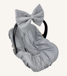 Antrasit pamuk poplin kumaştan, elyaf dolgulu, cırtlı veya broşlu takılabilen dekoratif fiyonk aksesuar