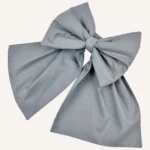 Antrasit pamuk poplin kumaştan, elyaf dolgulu, cırtlı veya broşlu takılabilen dekoratif fiyonk aksesuar