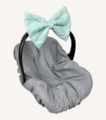 Mint pamuk poplin kumaştan, elyaf dolgulu, cırtlı veya broşlu takılabilen dekoratif fiyonk aksesuar