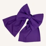 Mor pamuk poplin kumaştan, elyaf dolgulu, cırtlı veya broşlu takılabilen dekoratif fiyonk aksesuar