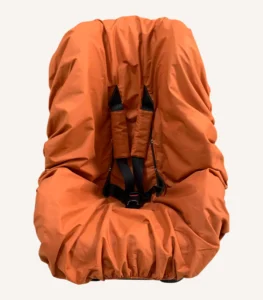 Tarçın pamuk yüzeyli, sıvı geçirmez veya normal pamuk seçenekli çocuk oto koltuğu kılıfı ve kemer kılıfı seti.