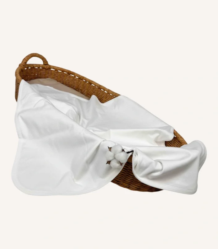 Biyeli, GOTS sertifikalı %100 organik pamuk interlok bebek battaniyesi